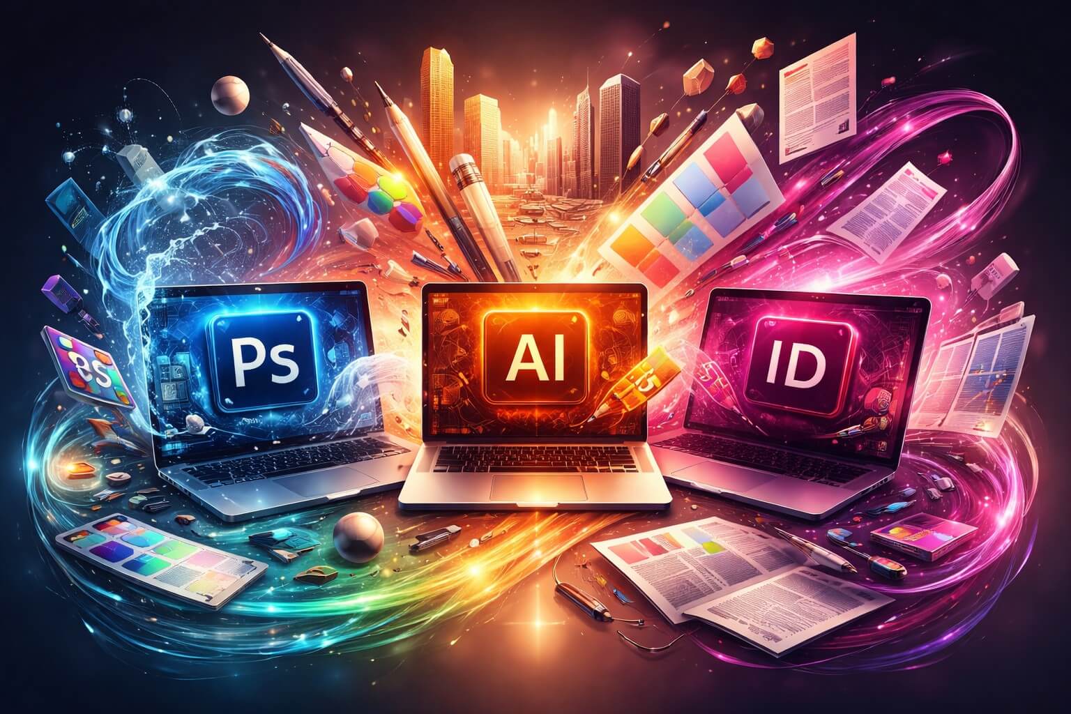 איך שלוש התוכנות של אדובי 2026 משתלבות בפרויקט אחד בצורה מקצועית